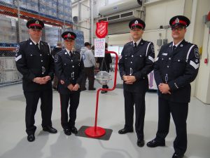 Members helping with the Salvation Army Christmas Drive